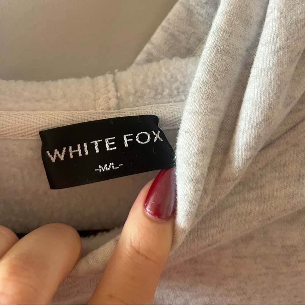 White Fox Boutique Gray Hoodie - Picture 3 of 4